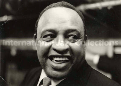 4 x 6 inch photograph. Lionel Hampton [in Italy?]