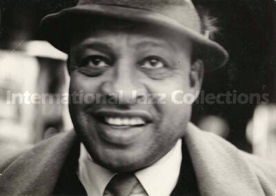 4 x 6 inch photograph. Lionel Hampton [in Italy?]