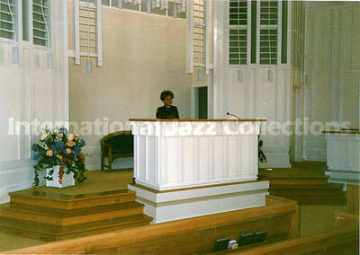 3 1/2 x 5 inch photograph. Unidentified woman. Handwritten on the back of the photograph: First Church of Christ, Scientist; Glendale, CA