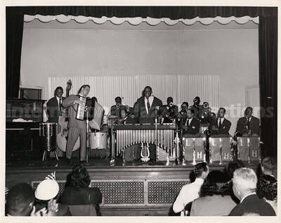 8 x 10 inch photograph. Lionel Hampton's orchestra