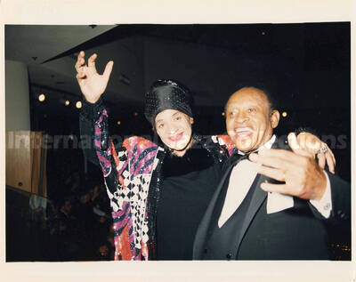 8 x 10 inch photograph. Lionel Hampton with unidentified woman