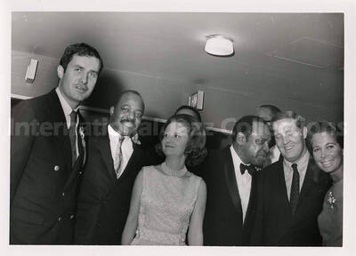 5 x 7 inch photograph. Lionel Hampton with unidentified persons