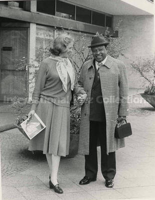 10 x 8 inch photograph. Lionel Hampton with unidentified woman