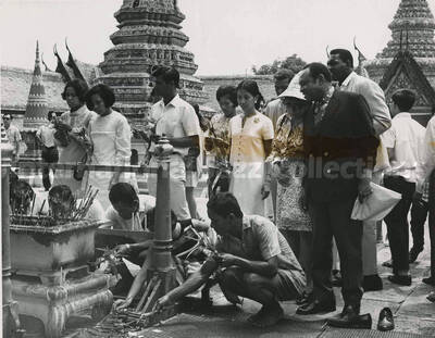 8 x 10  inch photograph. Gladys and Lionel Hampton in Thailand
