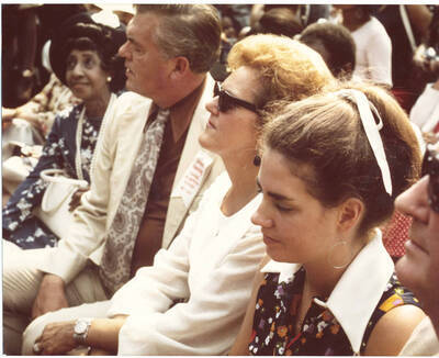 8 x 10 inch photograph. Unidentified persons at the Grand Opening of Lionel Hampton Houses