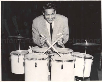 8 x 10 inch photograph. Curley Hamner on drums