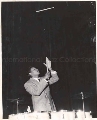 10 x 8 inch photograph. Curley Hamner on drums