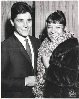 10 x 8 inch photograph. Gladys Hampton with unidentified man