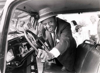 7 x 9 1/2 inch photograph. Lionel Hampton [in Nice, France]