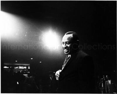 8 x 10 inch photograph. Lionel Hampton [in Japan]