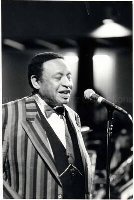 7 x 5 inch photograph. Lionel Hampton in Berkeley Heights, NJ