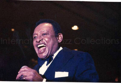 8 x 10 inch photograph. Lionel Hampton's orchestra