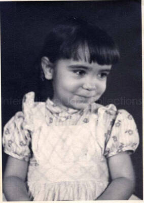 7 x 5 inch photograph. Portrait of a girl