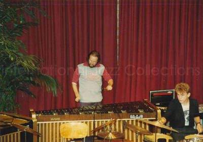 3 1/2 x 5 inch photograph. Jean Claude Forestier with the Hamp-tones