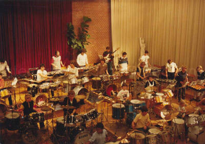 3 1/2 x 5 inch photograph. Jean Claude Forestier with the Hamp-tones