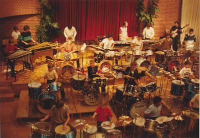 3 1/2 x 5 inch photograph. Jean Claude Forestier with the Hamp-tones