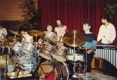 3 1/2 x 5 inch photograph. Jean Claude Forestier with the Hamp-tones