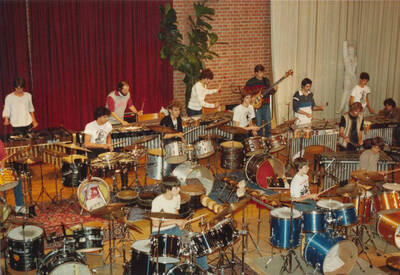 3 1/2 x 5 inch photograph. Jean Claude Forestier with the Hamp-tones