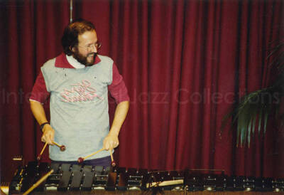 3 1/2 x 5 inch photograph. Jean Claude Forestier with the Hamp-tones