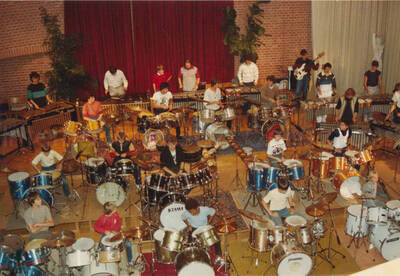 3 1/2 x 5 inch photograph. Jean Claude Forestier with the Hamp-tones