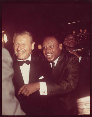 10 x 8 inch photograph. Lionel Hampton with Nelson Rockefeller