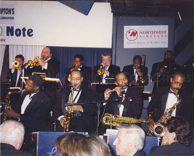 8 x 10 inch photograph. Band. Lionel Hampton's 90th birthday at the Blue Note in New York