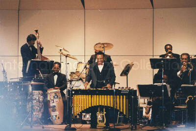 4 x 6 inch photograph. Lionel Hampton on vibraphone