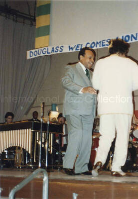 5 x 3 1/2 inch photograph. Lionel Hampton at the Frederick Douglass Creative Arts Center, in New York