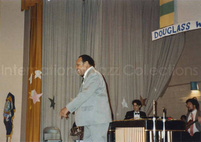 3 1/2 x 5 inch photograph. Lionel Hampton at the Frederick Douglass Creative Arts Center, in New York