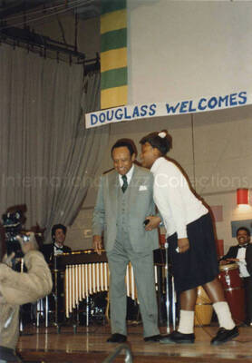 5 x 3 1/2 inch photograph. Lionel Hampton at the Frederick Douglass Creative Arts Center, in New York
