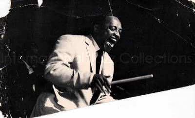 7 x 12 inch photograph. Lionel Hampton performing