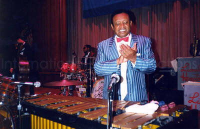8 x 12 inch photograph. Lionel Hampton at the vibraphone