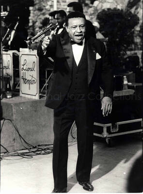 16 x 12 inch photograph. Lionel Hampton in Nice, France