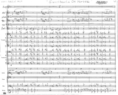 3 copies; 1 score (12 p.) + 18 parts; 1 score (12 p.) + 18 parts, photocopy; 1 score (2 p.) + 1 part