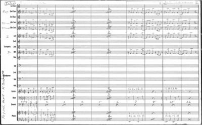 3 copies; 1 score (22 p.) + 15 parts, Cotter, John C.; 1 score (20 p.) + 9 parts; 1 score (24 p.) + 17 parts, Buckner, Milton