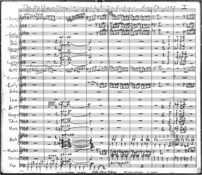 From "A Song is Born" directed by Howard Hawks; 1 score (19 p.) + 20 parts