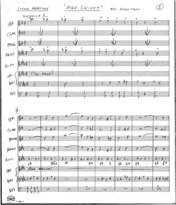 2 copies; 1 score (12 p.) + 7 parts; 1 score (17 p.) + 15 parts, Norman, Fred (arranger), page 16 torn