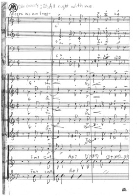 2 copies; 1 score (12 p.) + 10 parts; 1 score (17 p.) + 16 parts, Lewis, Mike (arranger), photocopy