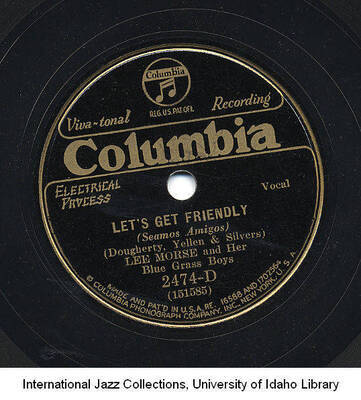 (Doughtery, Yellen & Silvers) LEE MORSE and her Blue Grass Boys Vocal 2474-D (151585)