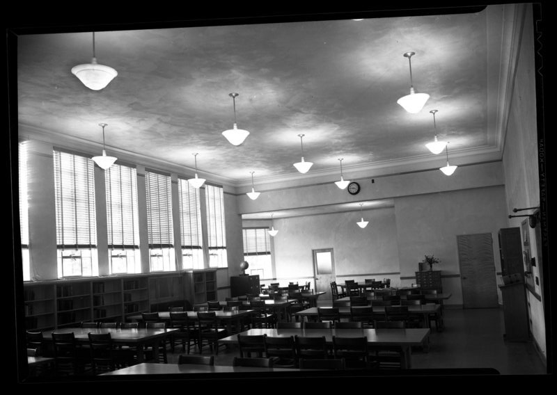 Interior views of MHS library
