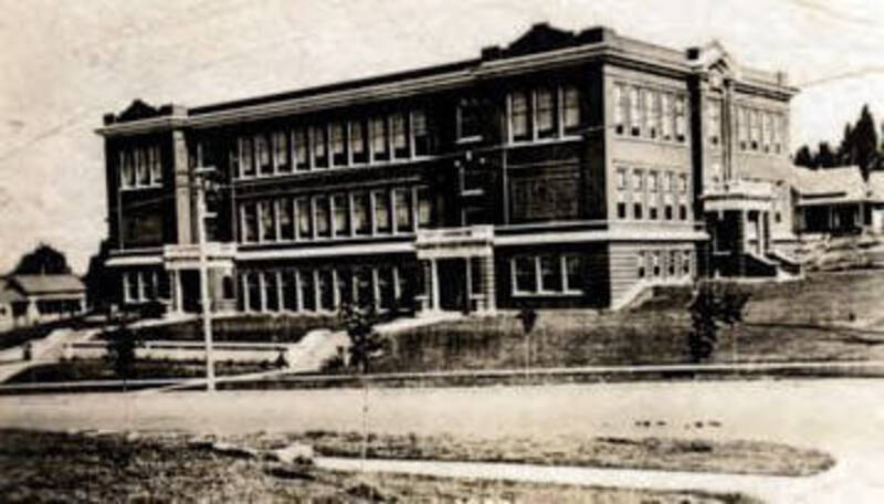 Front and side view of MHS in 1914
