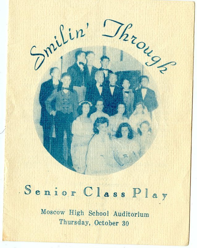 "Smilin' Through" senior class play program