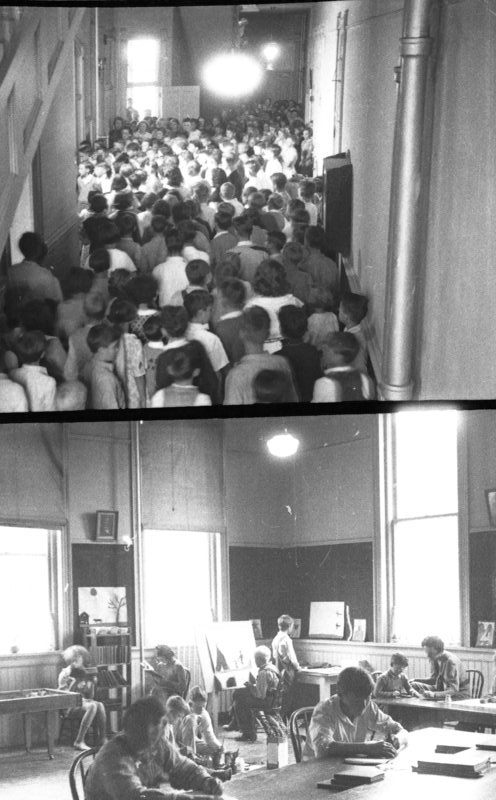 Students in corridor of Whitworth School