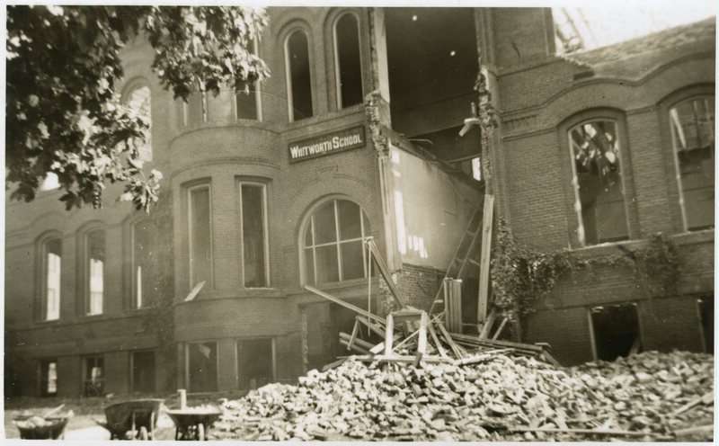 Razing of the old Whitworth School