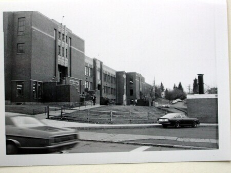 View of MHS lawn, donated by Moscow Chamber of Commerce