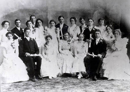 Individuals identified on back of mount