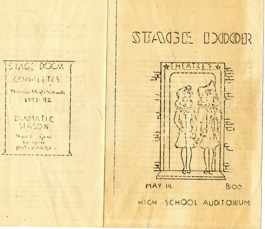 "Stage Door" MHS drama production program