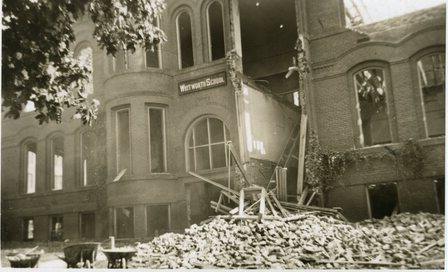 Razing of the old Whitworth School