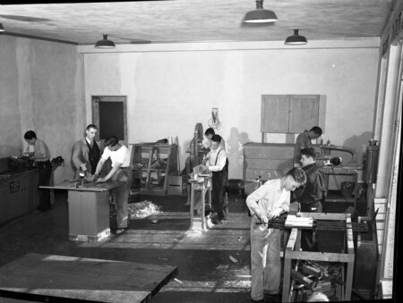 Students at shop class at MHS