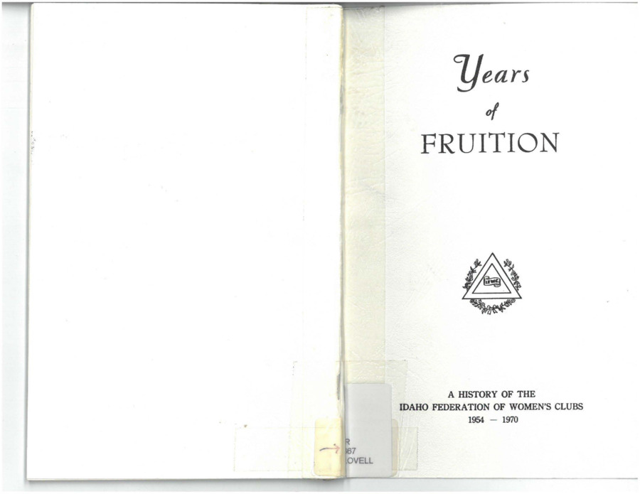 A supplement to "The Golden Years," a publication of the Idaho Federation of Women's Clubs (IFWC) by Vernetta Murcheson Hogsett. This book picks up where "The Golden Years" leaves off, describing the women's club movement in Idaho from 1954-1970.